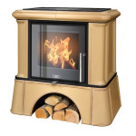 Kachlová kamna ABX Ikaria exklusive kachlový sokl, Tabakbraun